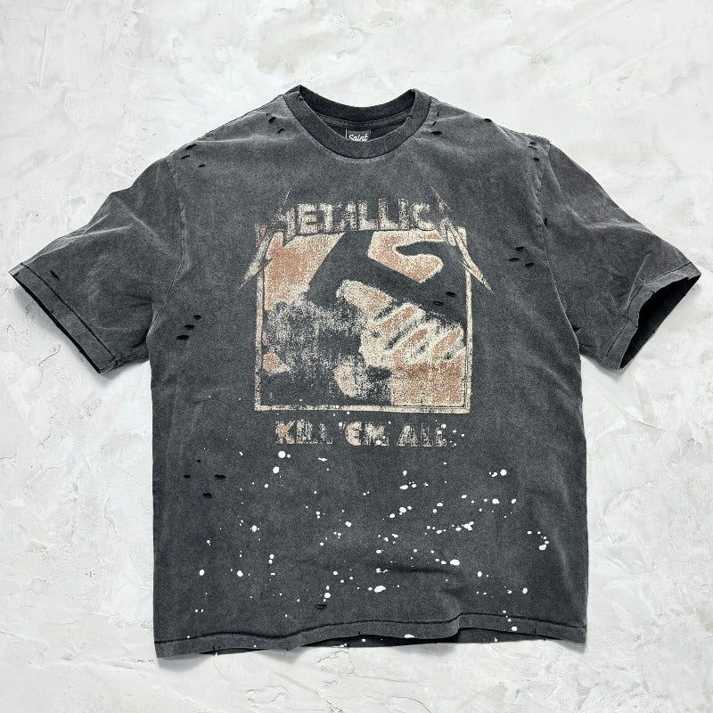 saint m t shirts  s.m collaboration graphic crewneck t-shirt - wholesale