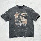 saint m t shirts  s.m collaboration graphic crewneck t-shirt - wholesale