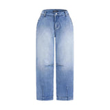 Women's wide-leg straight-leg cropped jeans - spring/summer collection - casual & fashionable - ready stock - aliexpress women's apparel