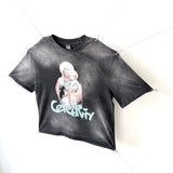 saint m t shirts  s.m. virgin mary letter graphic crew neck pullover short sleeve t-shirt - wholesale