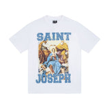 saint m t shirts  s.m. virgin mary oil painting graphic crew neck short sleeve tee