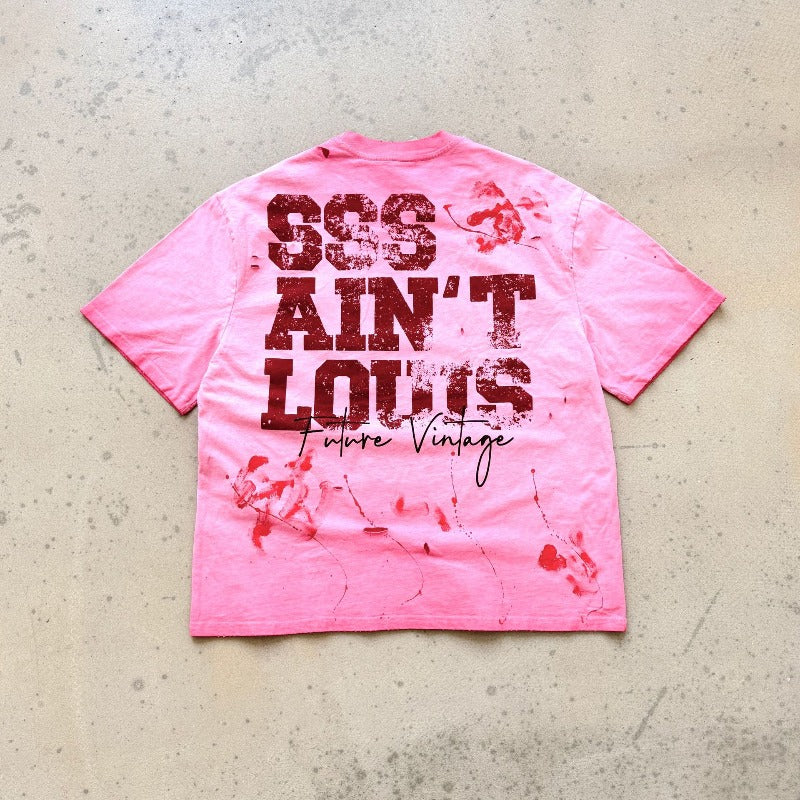 saint m t shirts  s.m street graffiti style crew neck pullover short sleeve t-shirt - wholesale