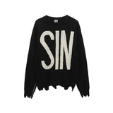 Saint m t sweater - autumn/winter s.m letter series pattern knitted crewneck pullover sweater - wholesale