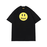 Drew house t-shirt - spring/summer collection - d@ew smiley face letter print crew neck pullover short sleeve - wholesale single piece