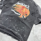 saint m t shirts  s.m. flaming skull limited edition graphic crewneck t-shirt - wholesale