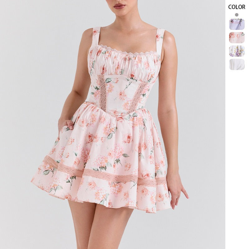 Women's plus size dresses - cross-border fashion: european & american style, guangzhou export, floral print, unique design, high-end, printed summer dresses