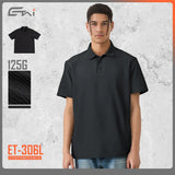 Etai men's lightweight breathable textured polo shirt - relaxed fit, short sleeve, premium style, fashionable light business woven t-shirt