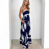 Women's dress - european & american style, cross-border amazon & aliexpress, summer ethnic-inspired, slim-fit, backless cami dress