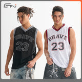 Etai men's apparel high-quality color block ribbed jersey sports tank top - men's loose fit mesh breathable short sleeve