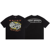 saint m t shirts  s.m vintage washed distressed crew neck pullover short sleeve top - wholesale