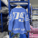 Saint m hoodie - autumn/winter s.m collaboration series - letter graphic crewneck pullover long sleeve - wholesale single piece