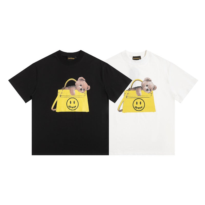Drew house t-shirt - spring/summer collection - d@ew bear bag graphic crew neck pullover short sleeve - wholesale