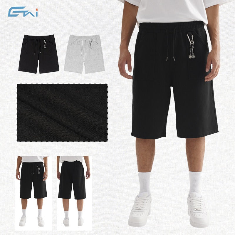 Heavy weight street casual over-the-knee shorts high quality loose type men shorts trendy brand easiest for match youth cropped pants