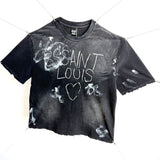 saint m t shirts  s.m street style hand-painted graffiti crew neck pullover short sleeve t-shirt - wholesale
