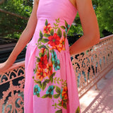 Women's dress - cross-border e-commerce amazon summer fashion: elegant spaghetti strap printed backless dress