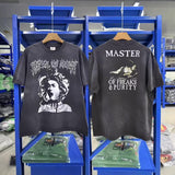 saint m t shirts  s.m cartoon print crew neck pullover short sleeve top - wholesale