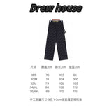 Drew house pants spring & fall d@ew full printed barrage letterstraight-legjeans