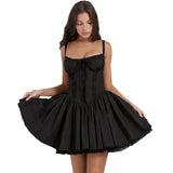 Women's dress - cross-border amazon spring/summer european and american sexy women's lace patchwork cinched waist slip dress