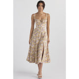 Women's dress: amazon bestseller - summer chic, elegant, high-end, spaghetti strap, soft & feminine style - french-inspired dress for women