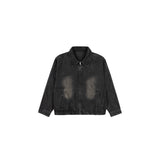Etai men's high-quality short wide fit denim jacket - trendy brand autumn/winter open front zip-up denim jacket