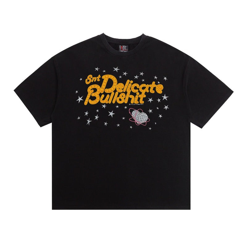 saint m t shirts  s.m discounted star pattern crew neck pullover short sleeve top