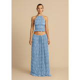 Women's dress: spring/summer european and american fashion sexy backless halter tie-up lace vest long dress set