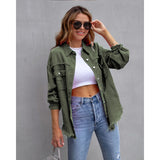 Women's european and american style mid-length frayed hem distressed denim jacket - autumn/winter long sleeve casual turn-down collar top