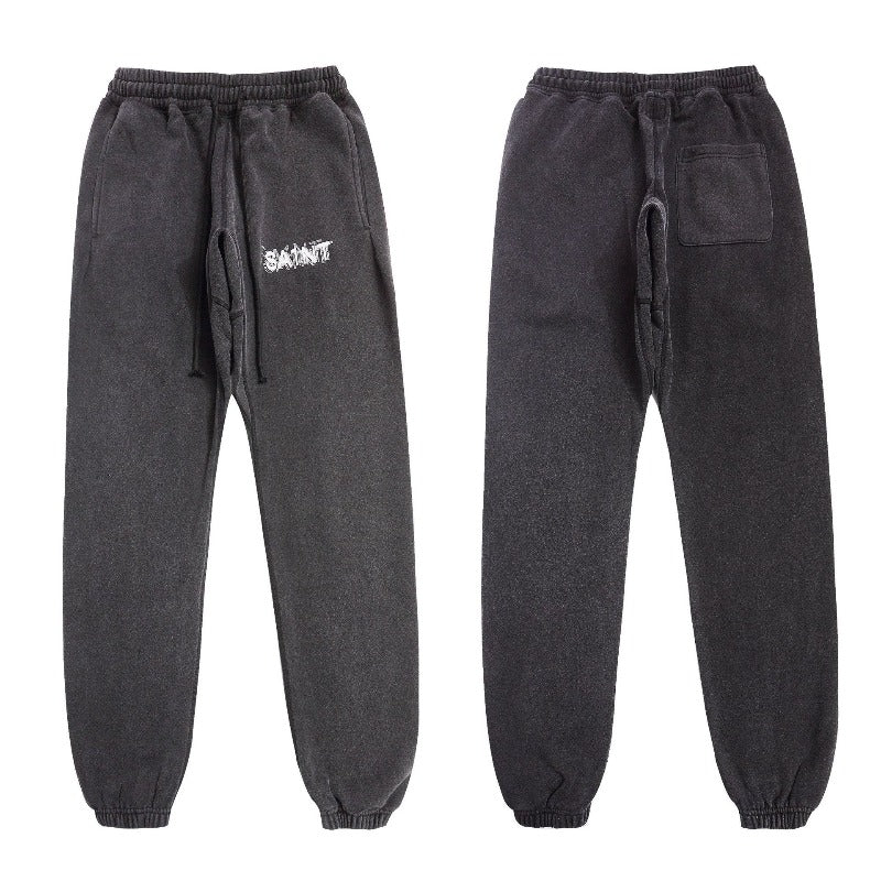 Saint m t pants - autumn/winter s.m vintage overlapping letter casual trousers