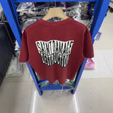 saint m t shirts  s.m superman letter graphic crew neck pullover short sleeve t-shirt - wholesale