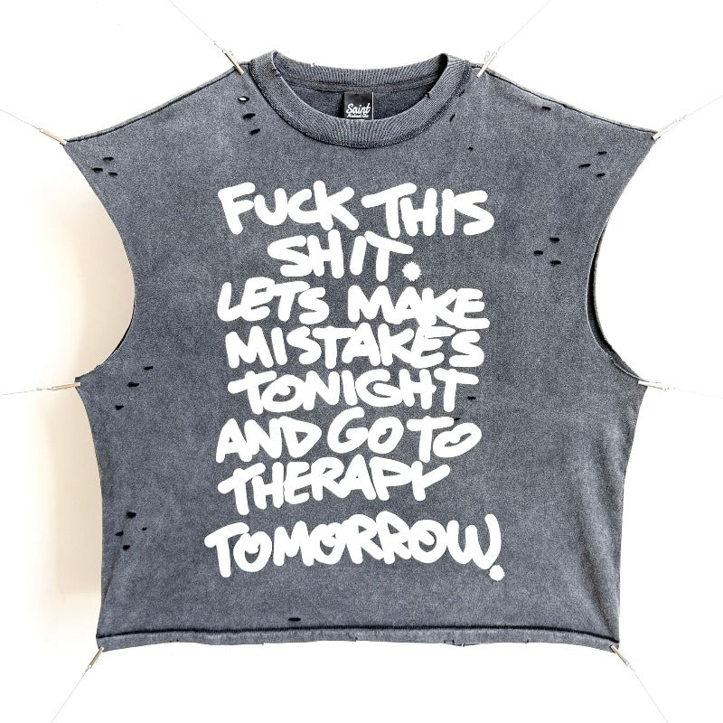 saint m t shirts  s.m. "live in the moment" limited edition pullover casual tank top - wholesale