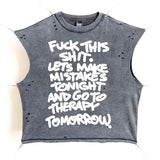 saint m t shirts  s.m. "live in the moment" limited edition pullover casual tank top - wholesale