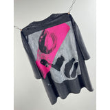 saint m t shirts  s.m. face letter graphic crew neck pullover short sleeve t-shirt - wholesale
