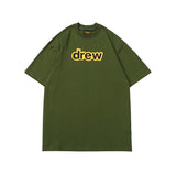 Drew house t-shirt - spring/summer collection - d@ew rubberized letter crew neck short sleeve tee