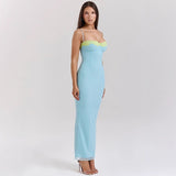 Women's dress: european and american cross-border fashion - lace trim bandeau maxi dress, spicy girl style, fashionable camisole, vacation-inspired dress for women