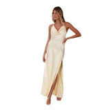 Women's dress - european & american style - amazon hot seller - sexy slit - slim fit - fashionable sleeveless long slip dress