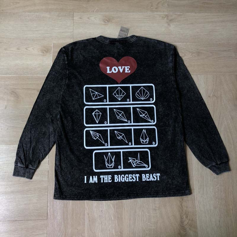 Saint m hoodie - spring/autumn - s.m - heart & letter graphic - crew neck pullover - long sleeve - wholesale