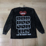 Saint m hoodie - spring/autumn - s.m - heart & letter graphic - crew neck pullover - long sleeve - wholesale