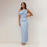 Women's dress: european and american sexy bandeau dress, women's summer solid color hot girl skirt, high-end sleeveless midi dress, slim-fit women's clothing
