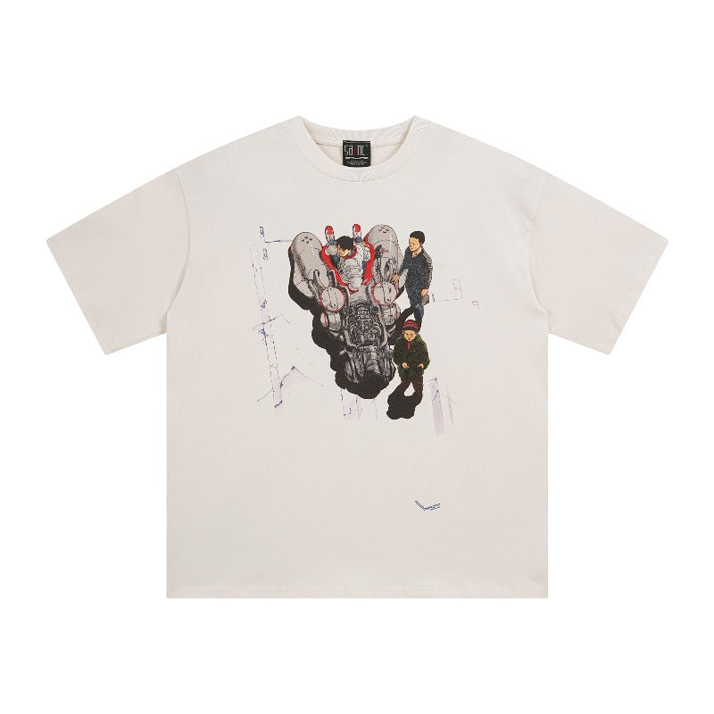 saint m t shirts  s.m anime series graphic crewneck pullover short sleeve t-shirt - wholesale