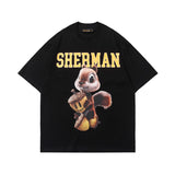 Drew house t-shirt - spring/summer d@ew cartoon squirrel series crew neck pullover short sleeve - wholesale single piece