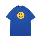 Drew house t-shirt - spring/summer collection - d@ew smiley face letter print crew neck pullover short sleeve - wholesale single piece