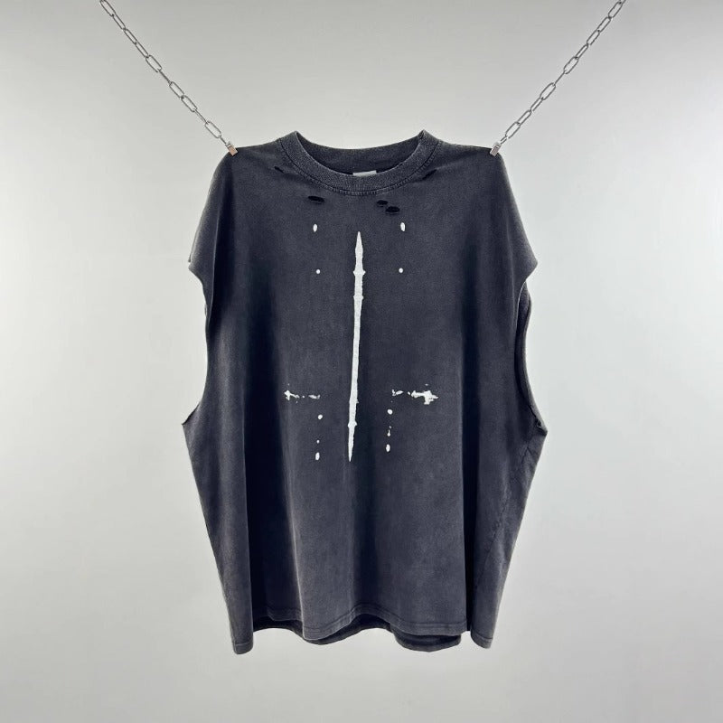 saint m t shirts  s.m limited edition wasteland-inspired graphic crewneck tank top