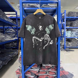 saint m t shirts  s.m. evil bat graphic crewneck pullover short sleeve t-shirt - wholesale