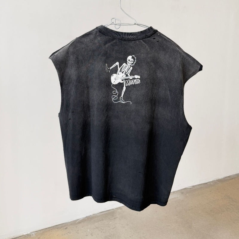 saint m t shirts  s.m. evil spirit pirates limited edition pullover casual tank top - wholesale single piece