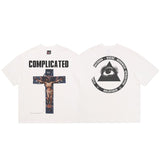 saint m t shirts  s.m vintage high street casual crew neck pullover short sleeve tee - wholesale