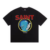 saint m t shirts  s.m vintage angel baby graphic crew neck pullover short sleeve top - wholesale