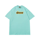 Drew house t-shirt - spring/summer collection - d@ew rubberized letter crew neck short sleeve tee
