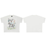 saint m t shirts  s.m. equestrian character graphic crew neck pullover short sleeve tee - wholesale