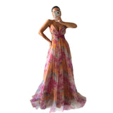 Women's dress - cross-border fashion spring/summer mesh print cami dress - ins style vacation casual party dress