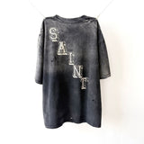 saint m t shirts  s.m little angel letter graphic crew neck short sleeve top